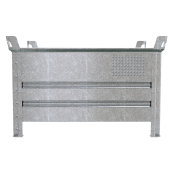 Solid wall pallet | Dimensions: 1,00m x 0,80m | galvanized